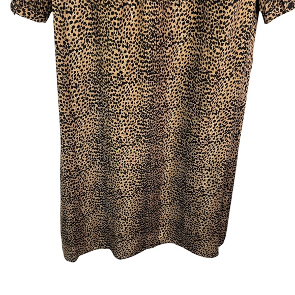Emerson Fry May Dress Little Cheetah 100% Silk Midi Dress Long Sleeve Medium M - Picture 11 of 15